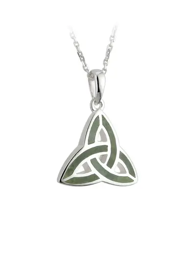 Sterling Silver Connemara Marble Trinity Pendant